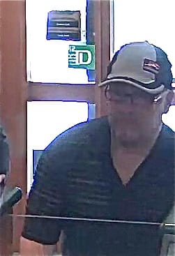 Bank robber from TD Bank surveillance footage, Sept. 2, 2014.