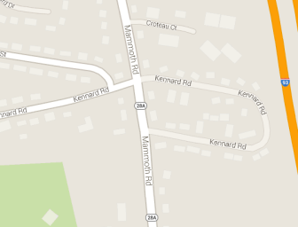 The crash happened on Kennard Street, east of Mammoth Road.