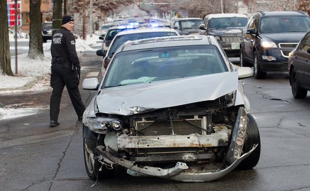 Truck involved in school bus accident Dec. 12.