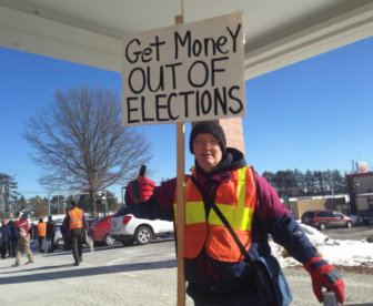 Michael Pedersen of Nashua in Merrimack during 2014 NH Rebellion walk.