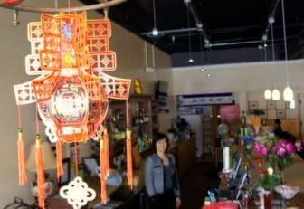Chinese lanterns, for New Year ambiance.
