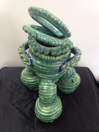Memorial HS senior Chris LaSalle won the Silver Key in ceramics and glass