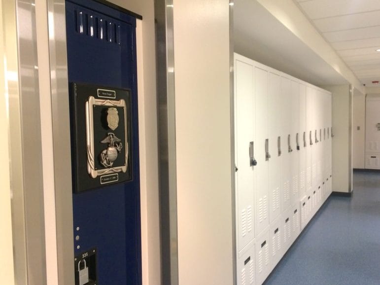 Michael Briggs' locker has become a memorial and quiet daily reminder to his fellow officers, to serve, protect and never forget.