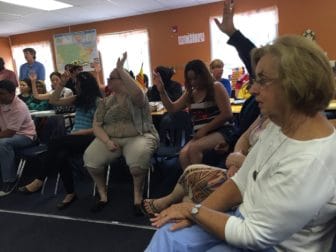 Students discuss the importance of keeping the Adult Learning Center program under one roof.