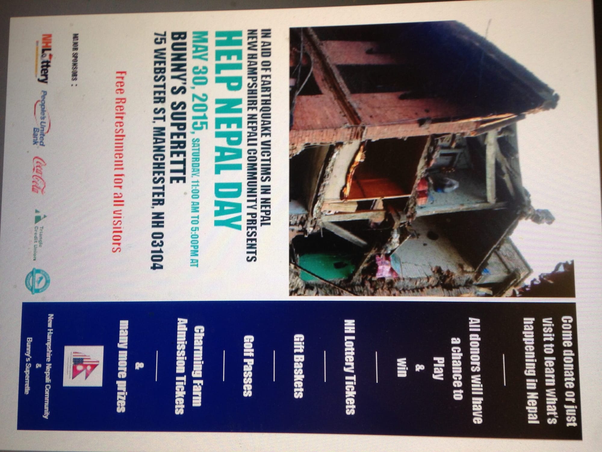 ‘Help Nepal Day’ fundraiser May 30 at Bunny’s Superette