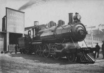 Old time locomotive with built-in sensors that would throw anything in its path 40 feet. Well, that's unconfirmed, but seems apparent from the historical record.