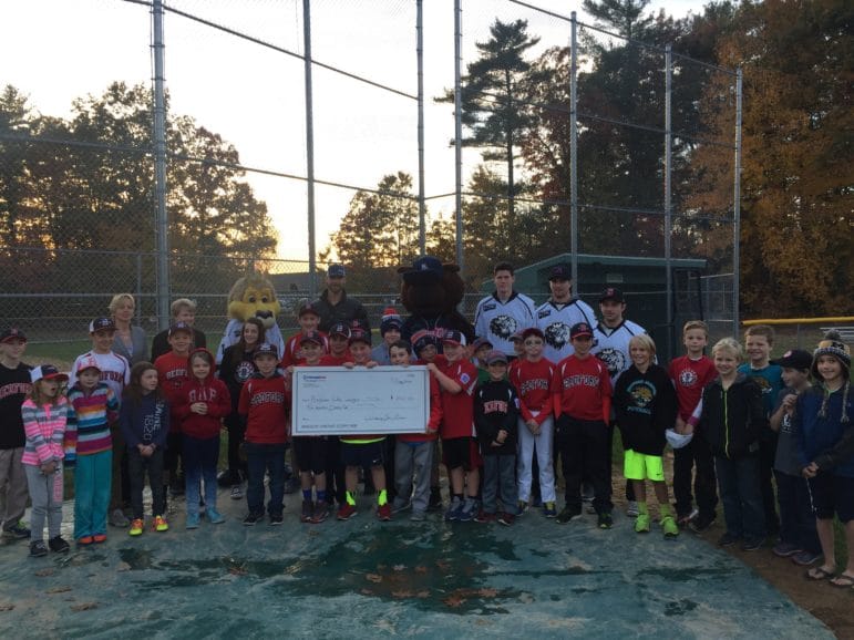 A giant $500 check was delivered to Bedford Little League by some special friends.