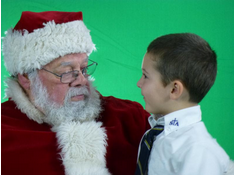 Santa coming in for a landing at Aviation Museum