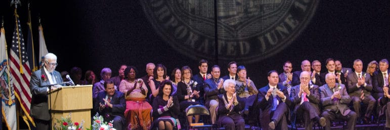 The City of Manchester held the Inaugural event to swear in the elected officials. The event was held at the Palace Theater on Jan 5, 2016