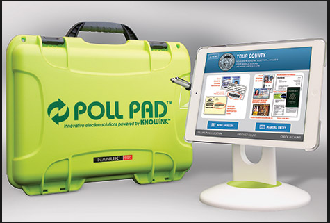 Poll Pad system comes self-contained in a case.