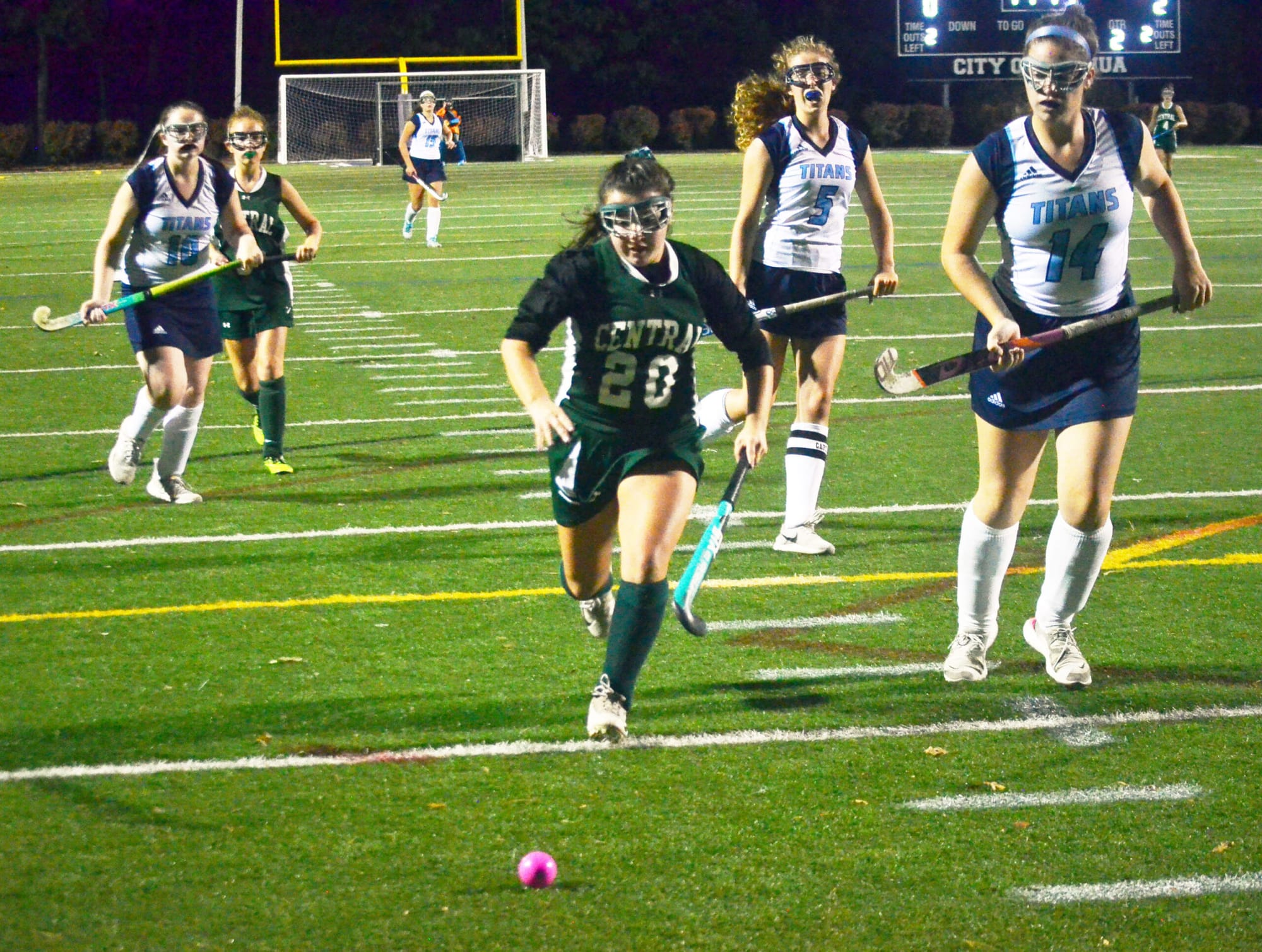 Ahern’s hat trick gives Central second Nashua field hockey win this week