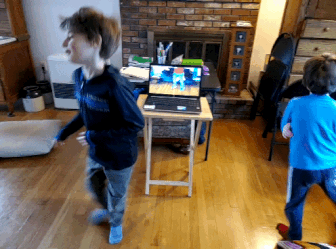 Dancing to Cotton eyed Joe & Mr. O