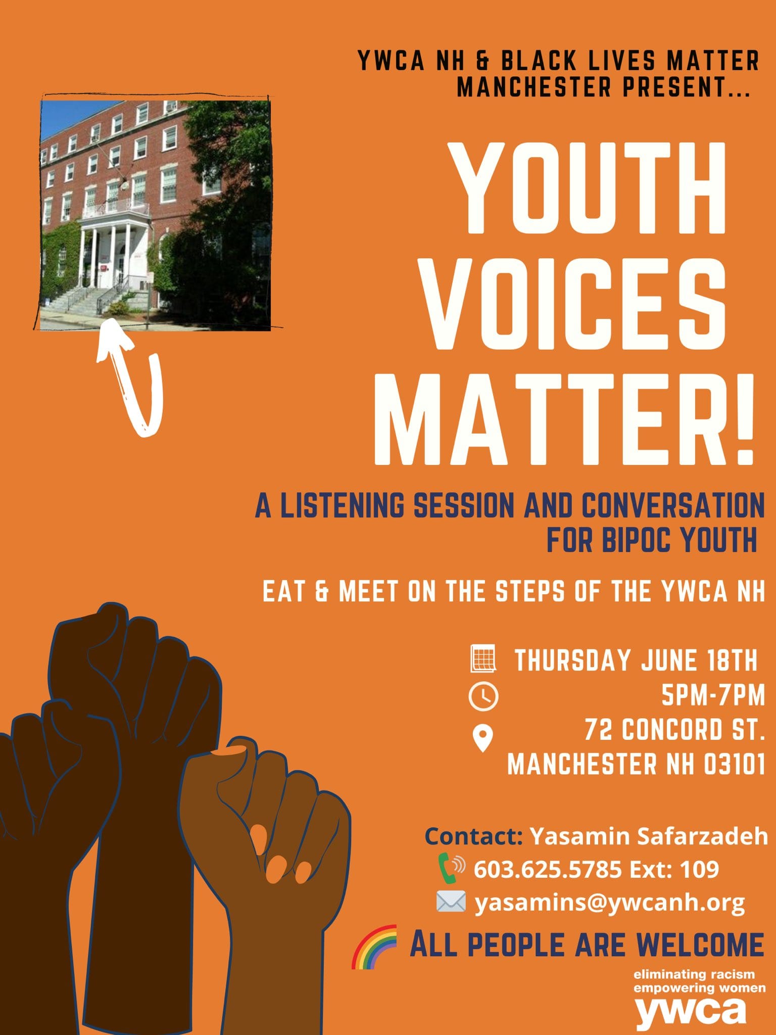 June 18: YWCA and Black Lives Matter present a Listening session – Youth Voices Matter