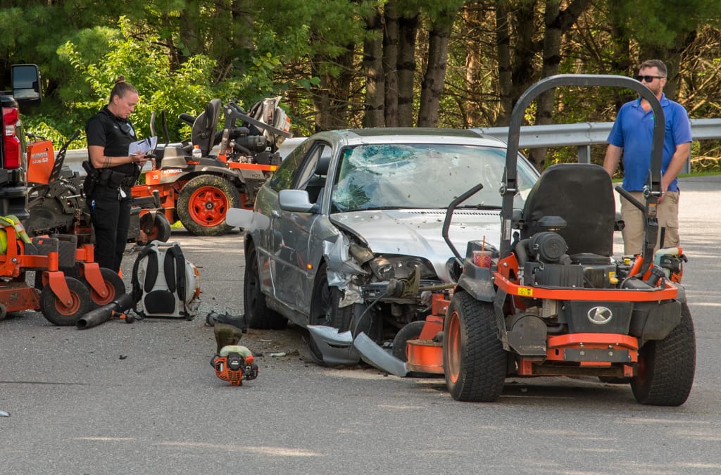 Londonderry man arrested after crashing into landscape crew then fleeing on foot