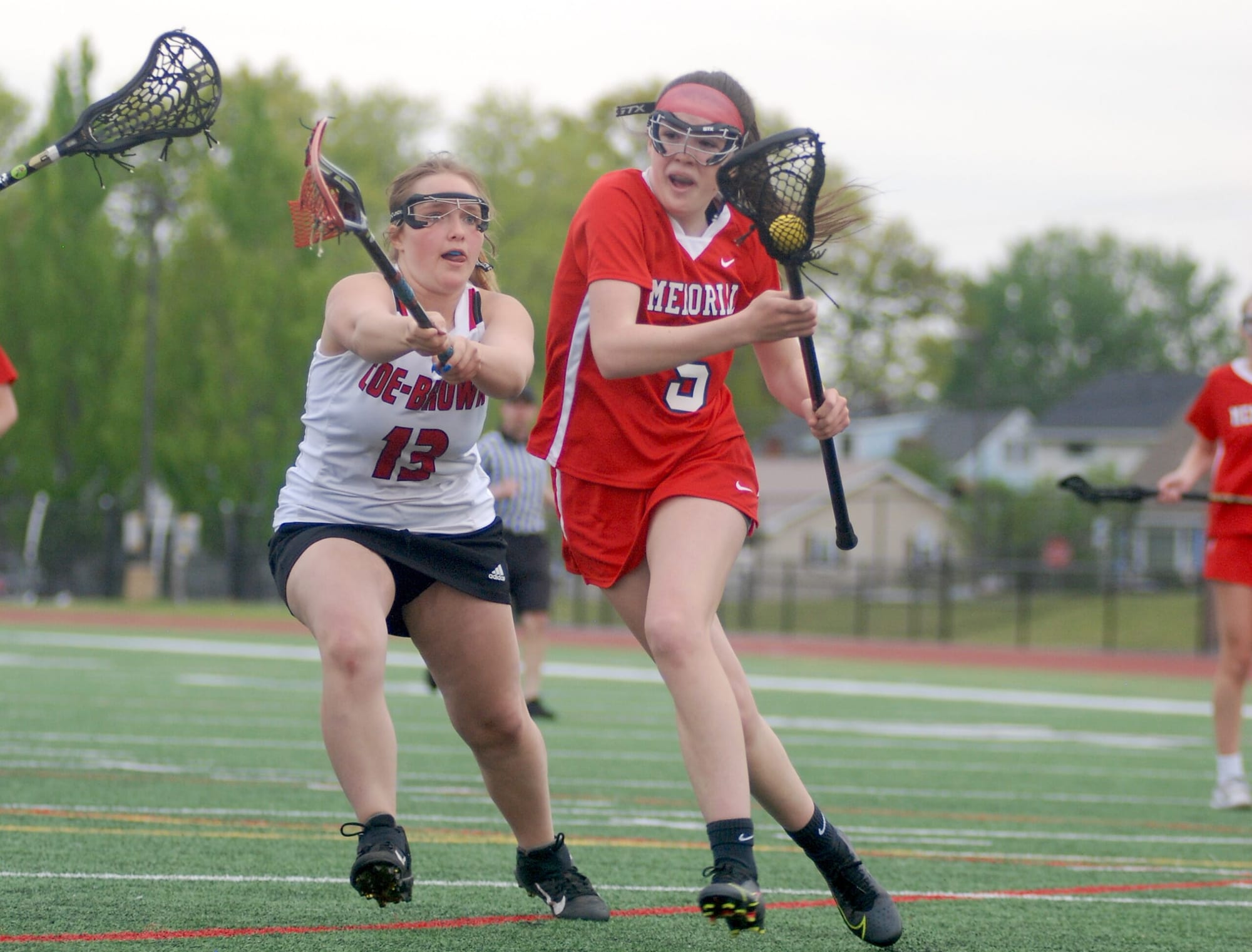 Memorial/West girls showing net gains on lacrosse pitch