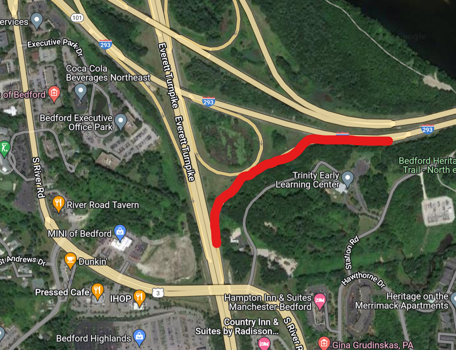 FEET Widening will cause Sunday night I-293 onramp closure