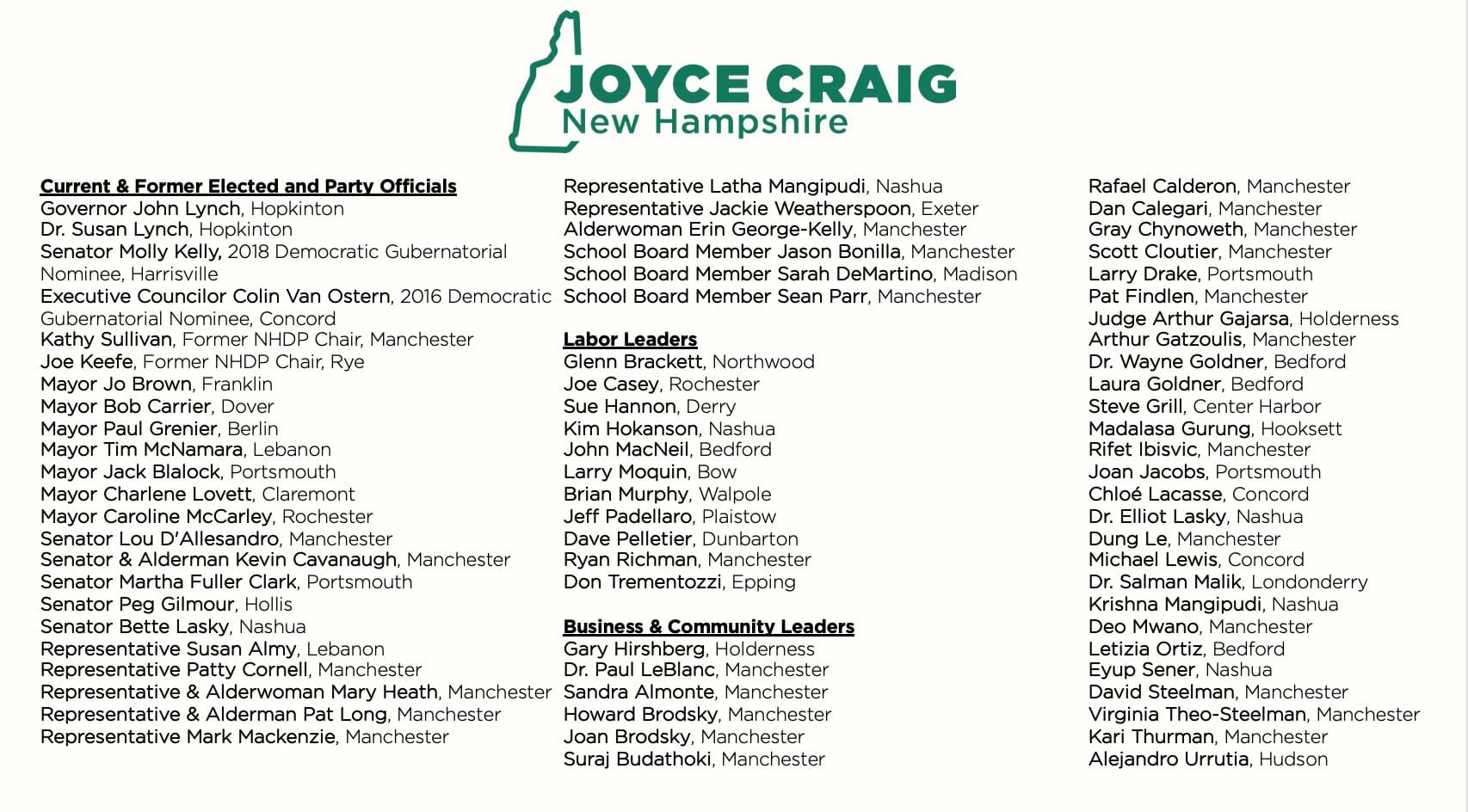 Craig announces exploratory committee for gubernatorial run