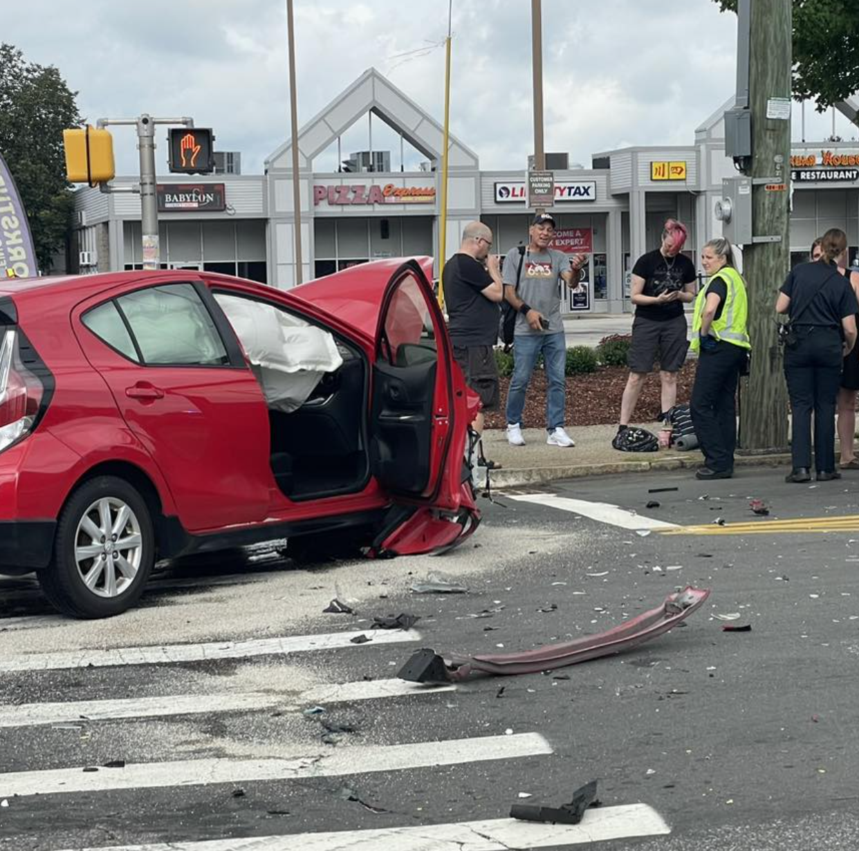 Man faces slew of charges after crashing stolen van outside police headquarters