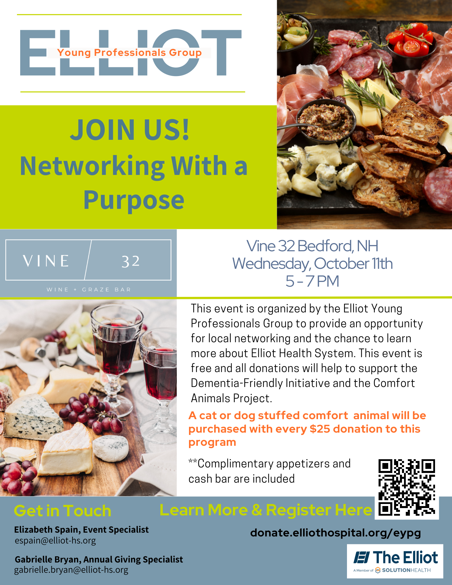 Oct. 11: Join Elliot Hospital’s Young Professionals Group for ‘Networking with a Purpose’