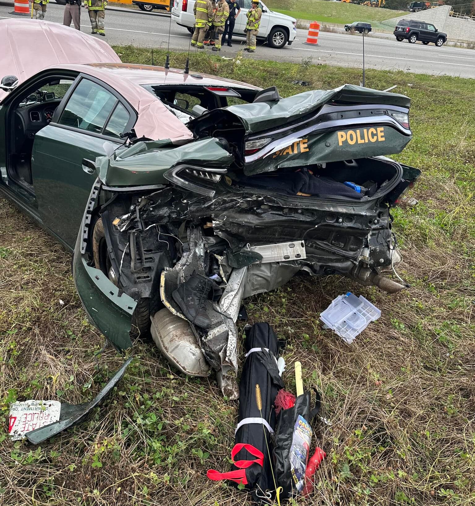 State Trooper on detail at Londonderry construction site injured when cruiser rear-ended