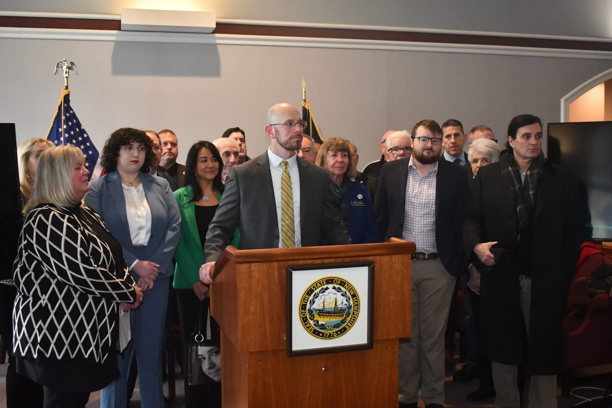 Ruais joined in Concord by Manchester aldermen, legislators, to stress need for PR bail reform
