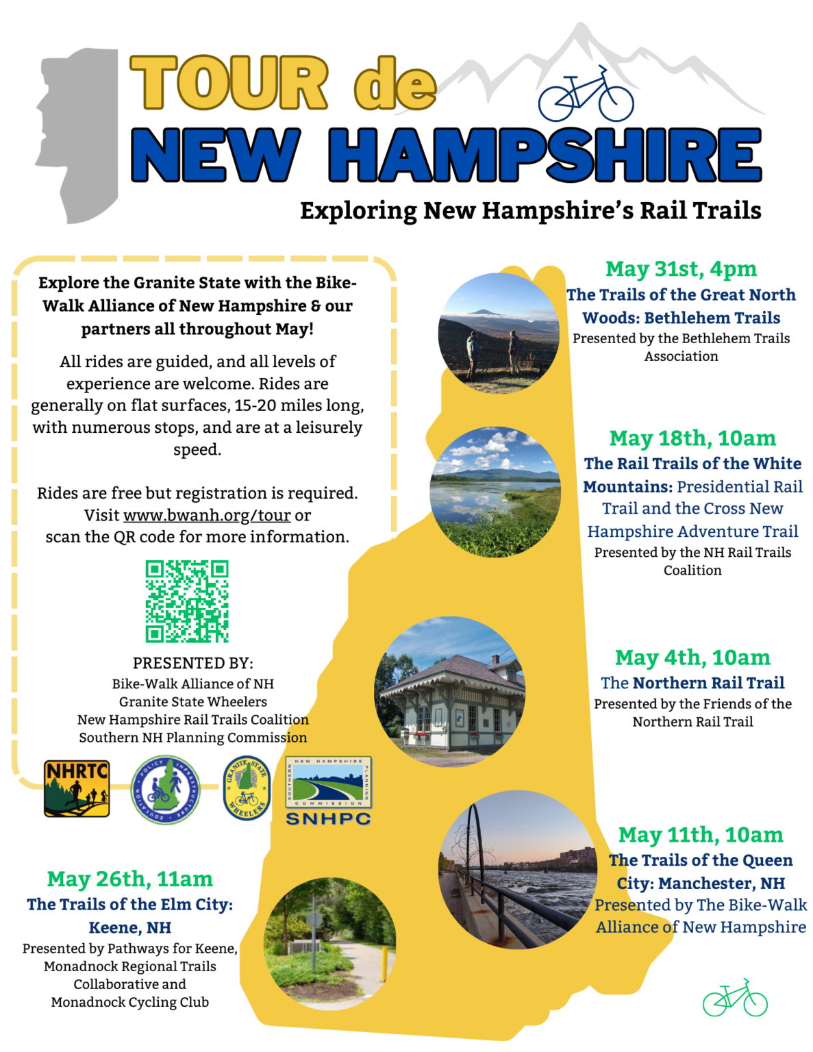 May is National Bike Month: Discover our beautiful rail trails with the Tour de New Hampshire