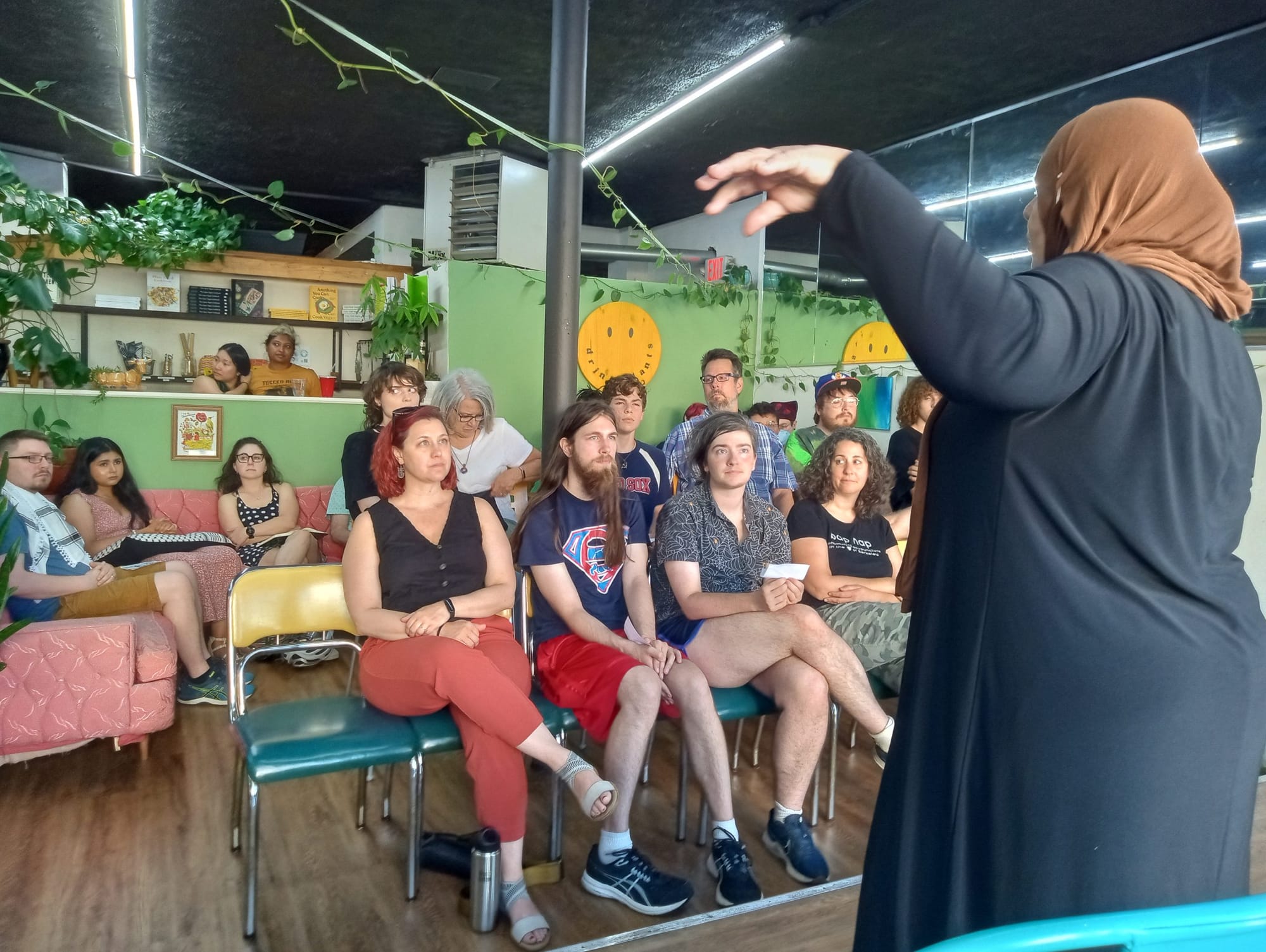 Palestinian woman travels to Manchester to tell her story