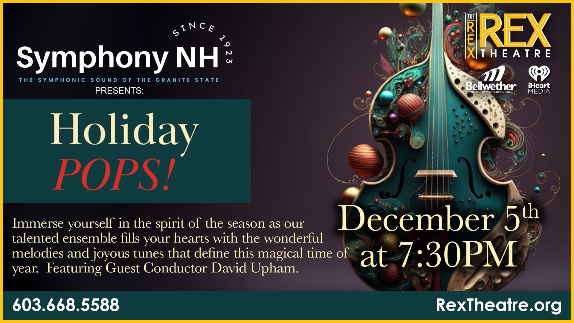 Dec. 5 & 6: 2 nights, 2 venues: Celebrate the season with Symphony NH’s Holiday Brass