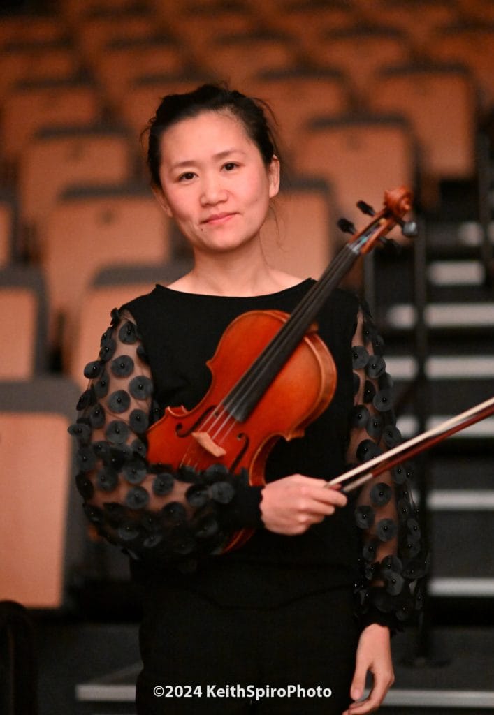 photo by Keith Spiro of Jiuri Yu in performance dress at Symphony NH