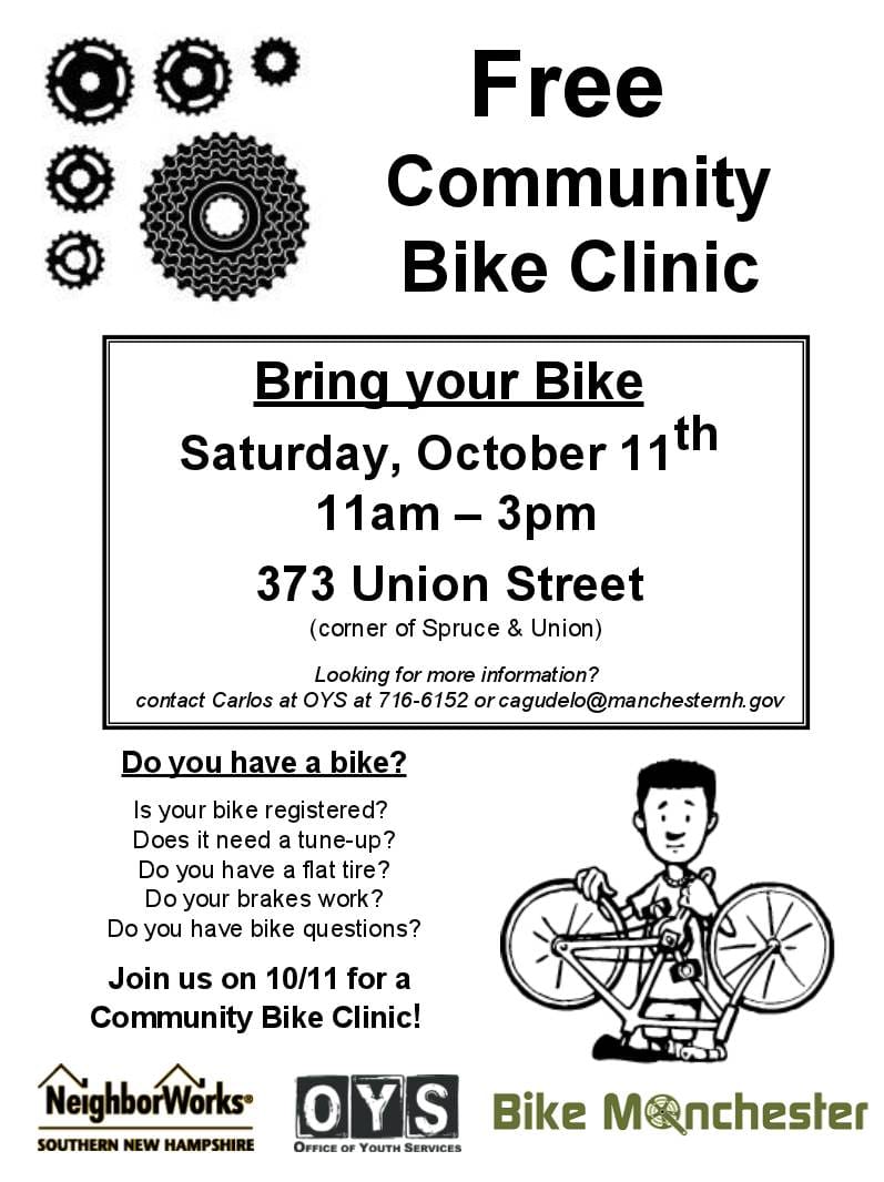 Free Community Bike Clinic Oct. 11 post image
