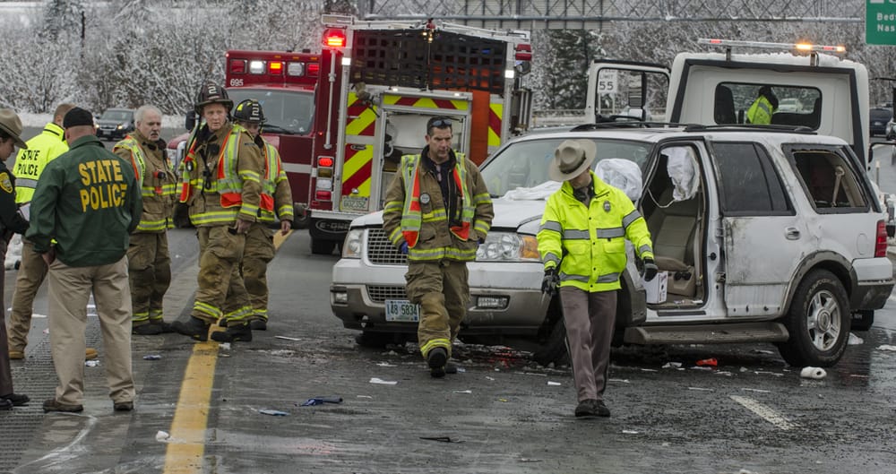 Erratic Mercedes driver hits several cars, smashes into SUV on 293 post image
