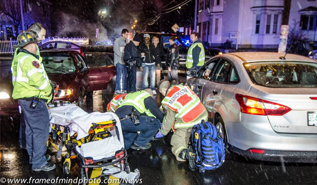 A pedestrian was struck, injured, crossing Auburn Street post image
