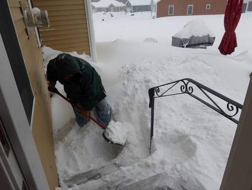 Stay calm, clear off the roof, get more bread and milk, and text me your snow photos post image