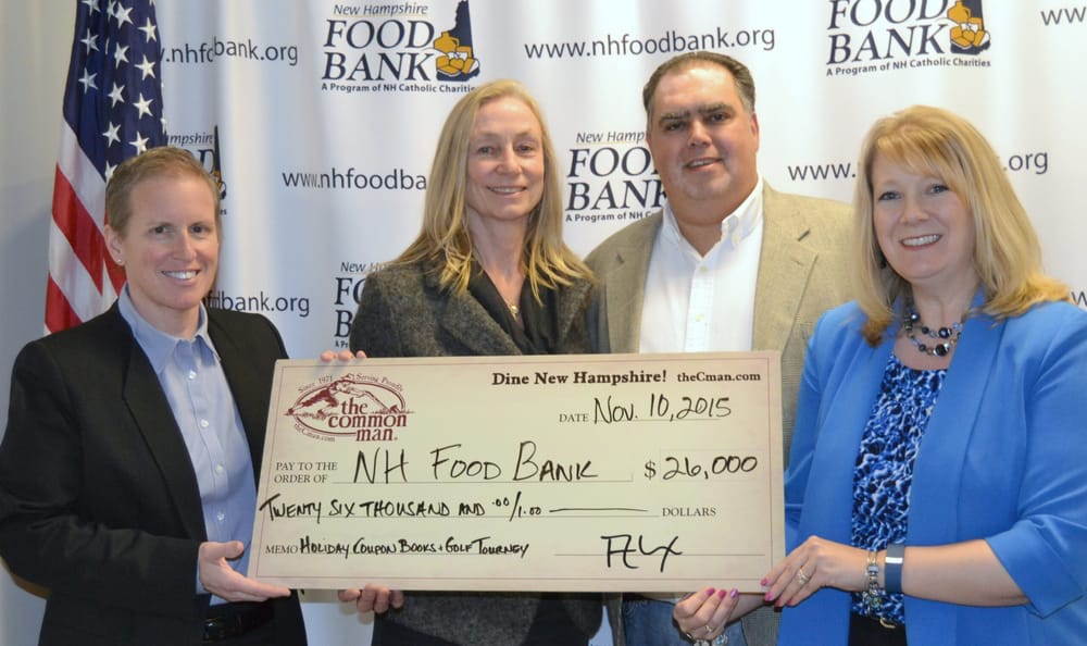 Big check from Common Man family = big boost for NH Food Bank post image