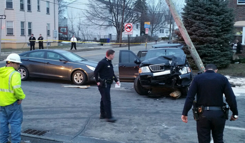 Manchester Police officer injured in crash post image