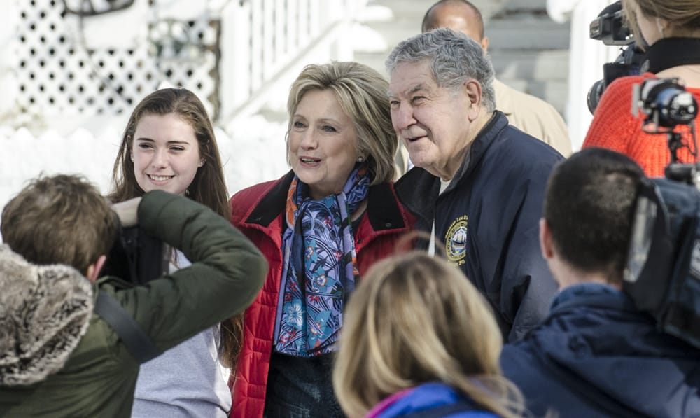 Clinton shakes hands, knocks on doors in Manchester’s Ward 4 post image