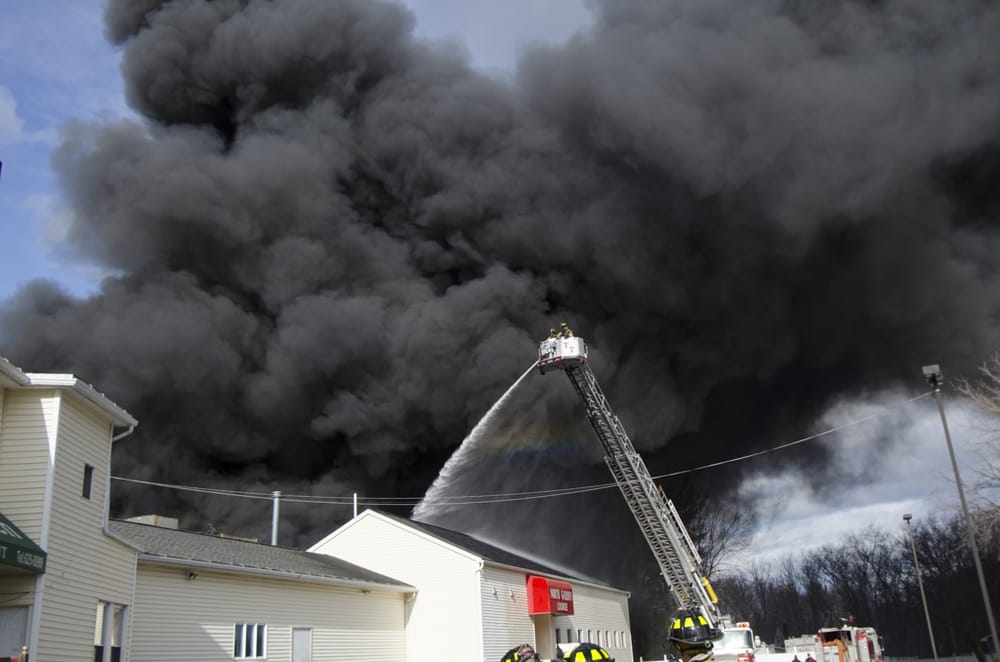Three-alarm fire closes part of Mast Road post image