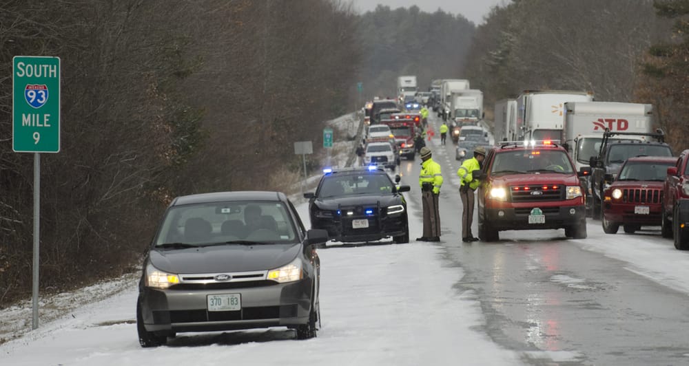 Crunch time: At least 45 cars caught in weather-related crash zone on I-93 post image