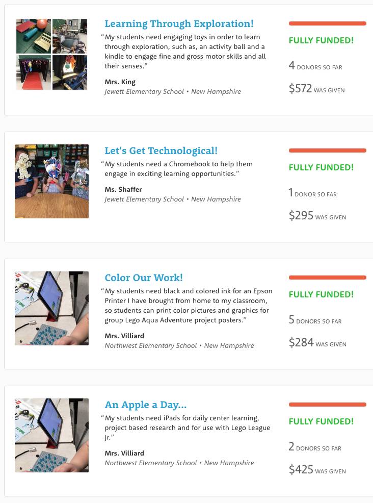 $40K Educational payday! Donors Choose requests fully funded by BJ’s Wholesale post image