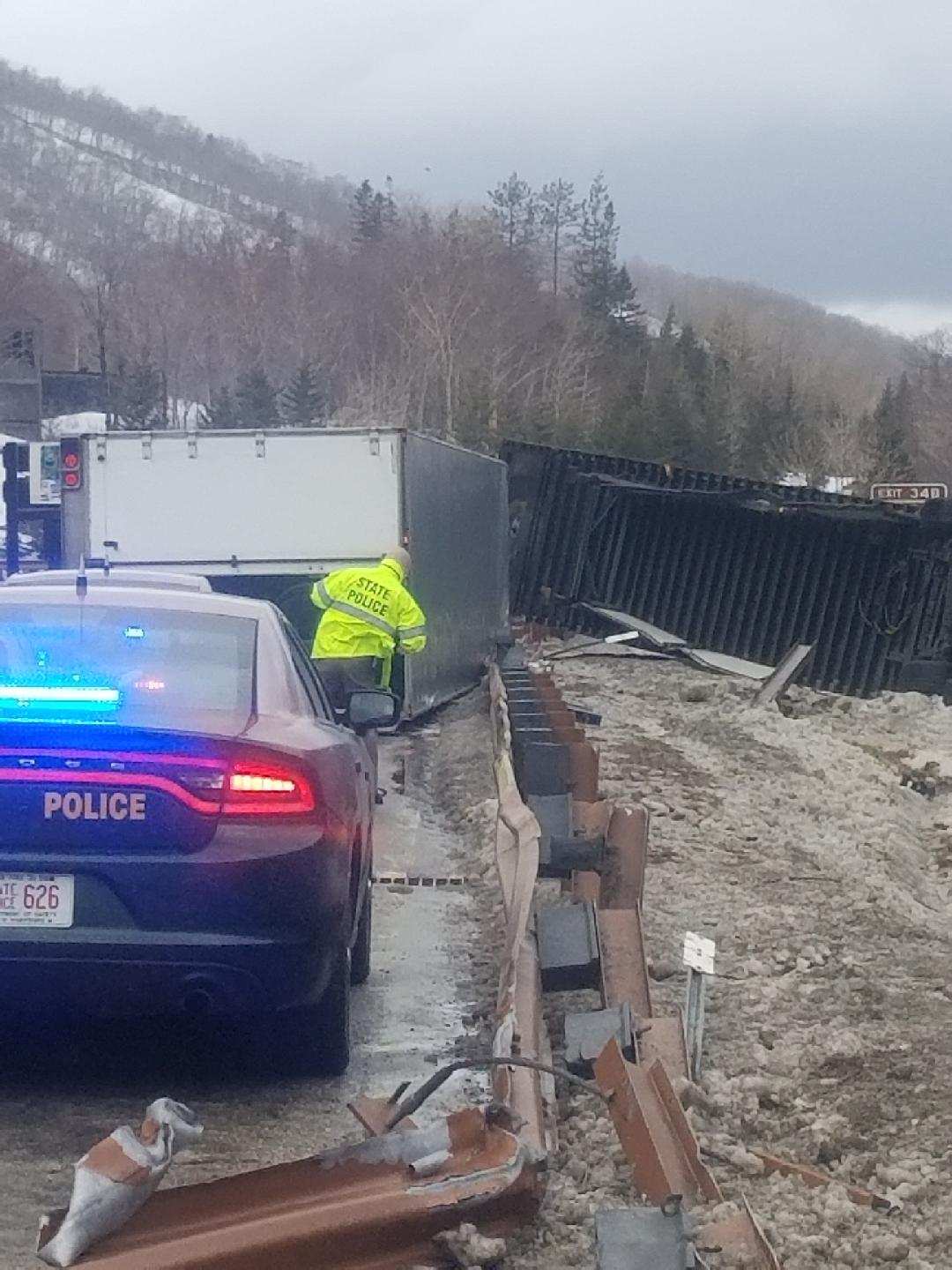 High winds tumble 3 tractor-trailers at Franconia Notch post image