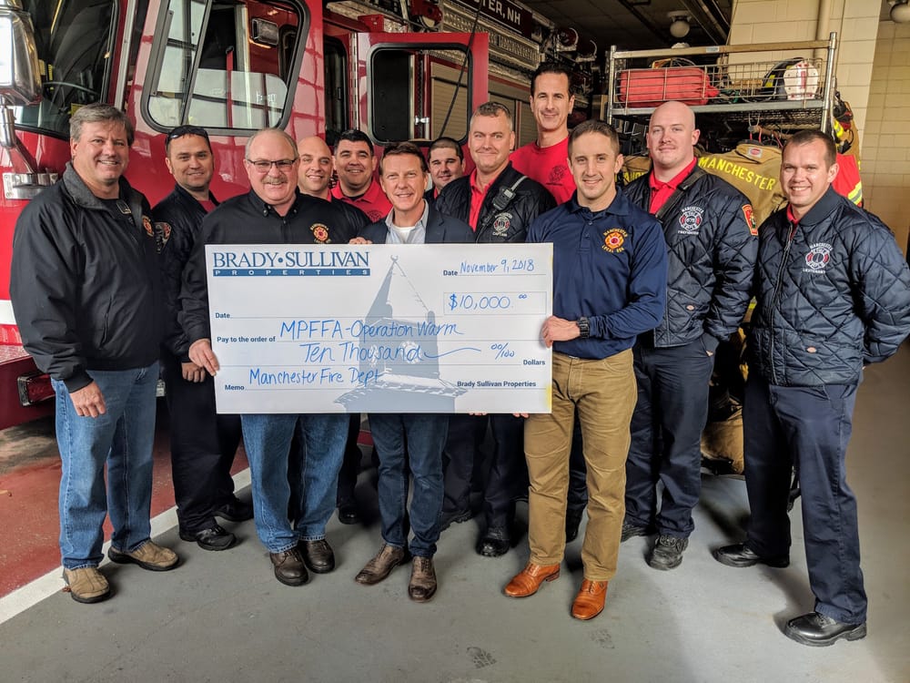 Coats for kids: Firefighters’ Operation Warm 2018 gets $10K boost from Brady Sullivan post image