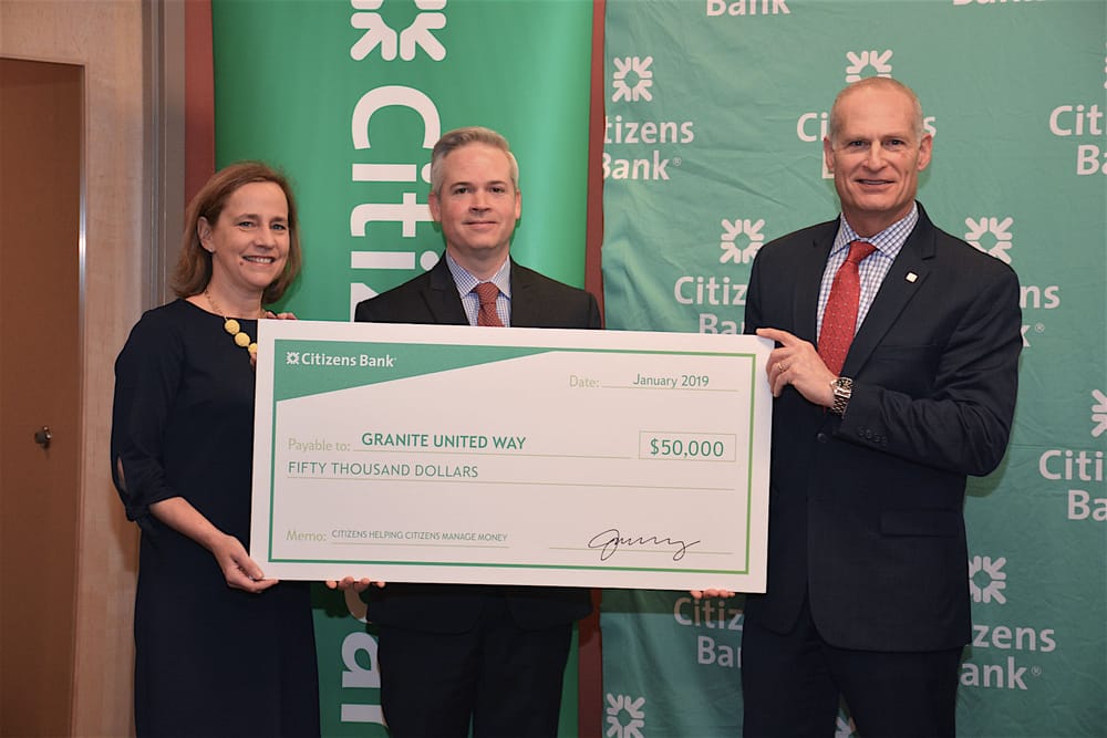Citizens Bank makes $50K contribution toward Granite United Way free tax prep program post image