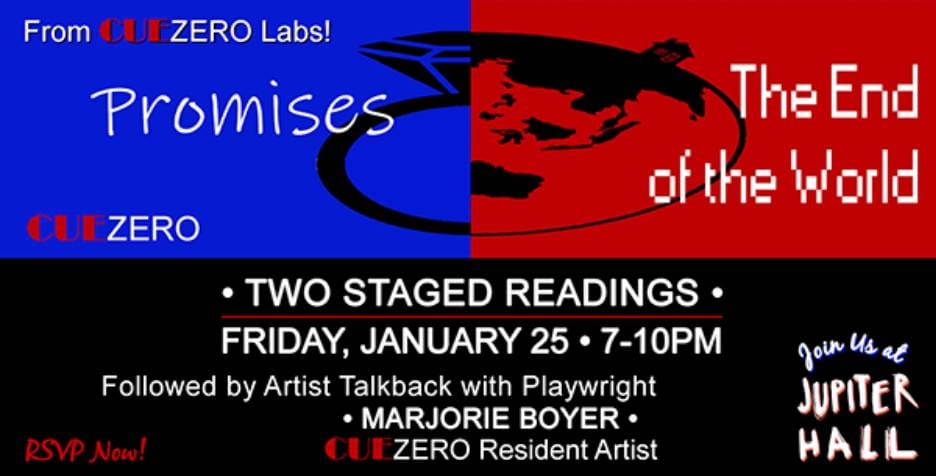 Talkback at Jupiter Hall: Two readings, one playwright Jan. 25 post image