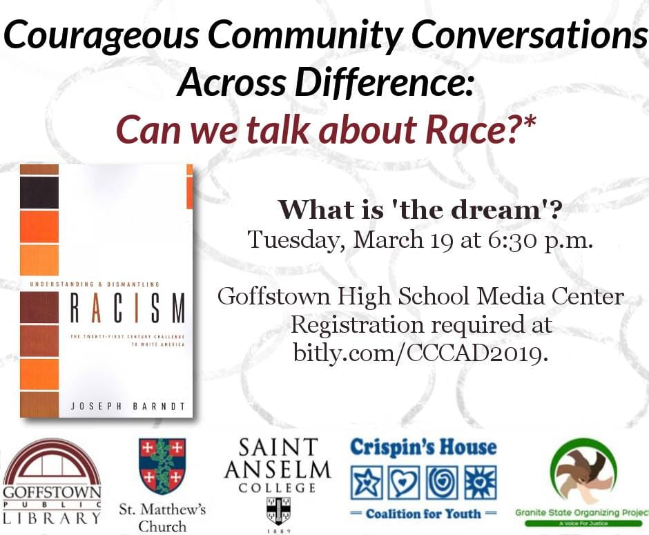 March 19: Courageous Conversations: What is ‘the dream’? post image