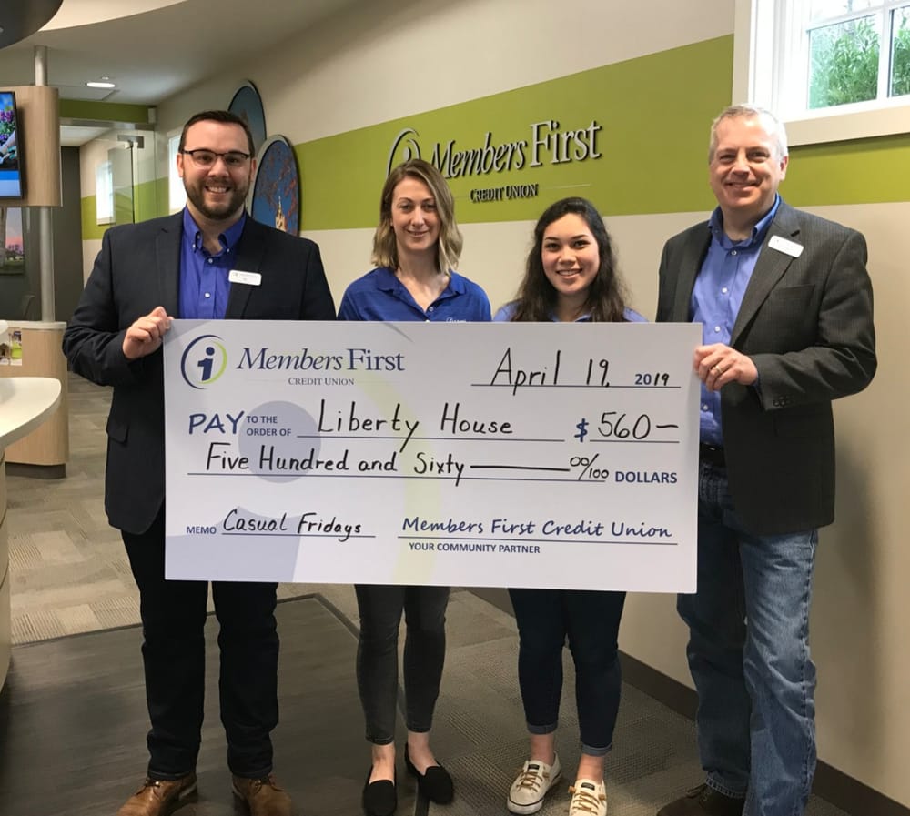 Members First Credit Union employees go casual to benefit Liberty House post image
