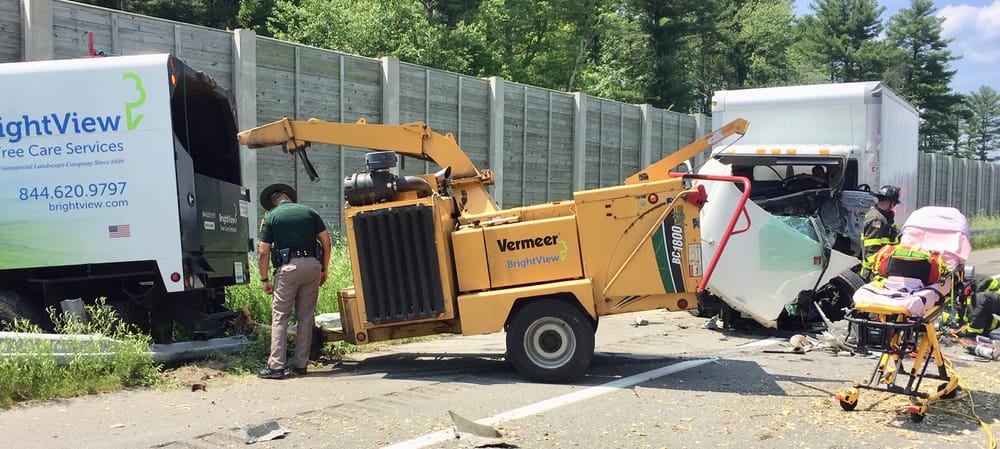 Crash involving 2 trucks shuts down I-93 for Medivac transport of driver post image