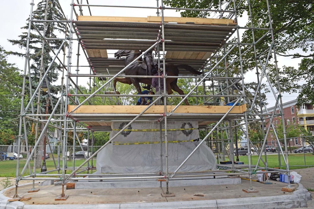 Pulaski Equestrian Monument undergoing restoration post image