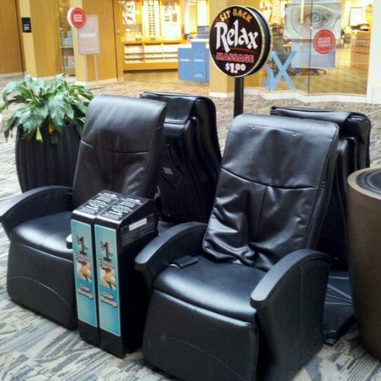 When your backbone slips, try a little mall massage-chair shake, rattle and roll therapy post image