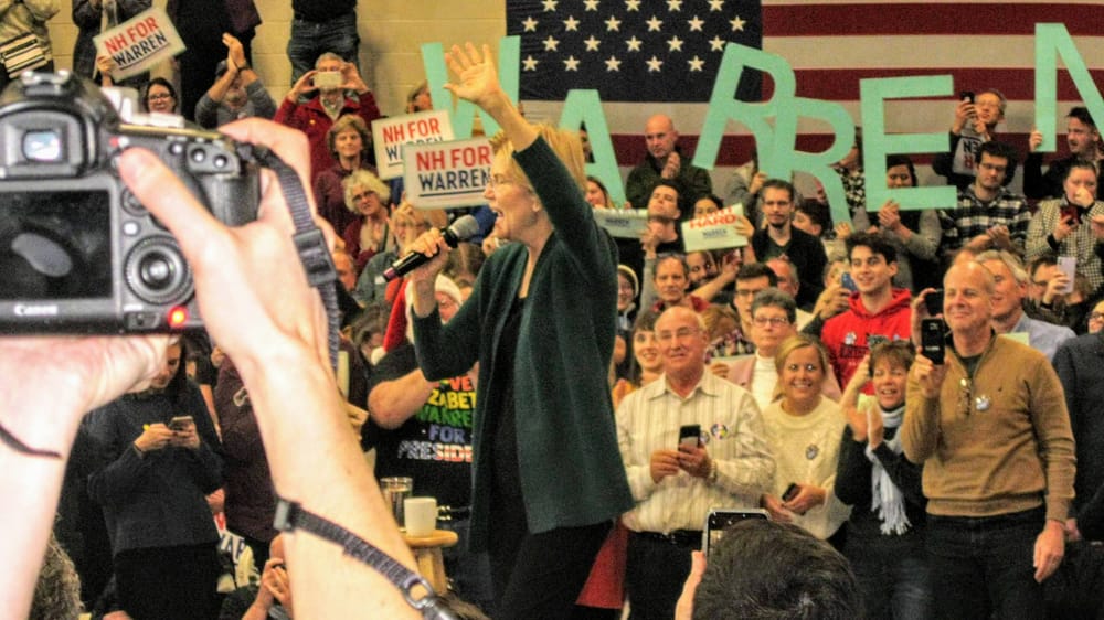 Warren ‘has a plan’ for NH housing shortage – and more –  at Manchester town hall post image