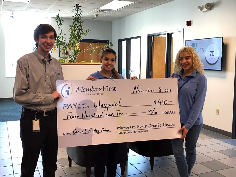 Members First Credit Union employees go casual to benefit Waypoint post image